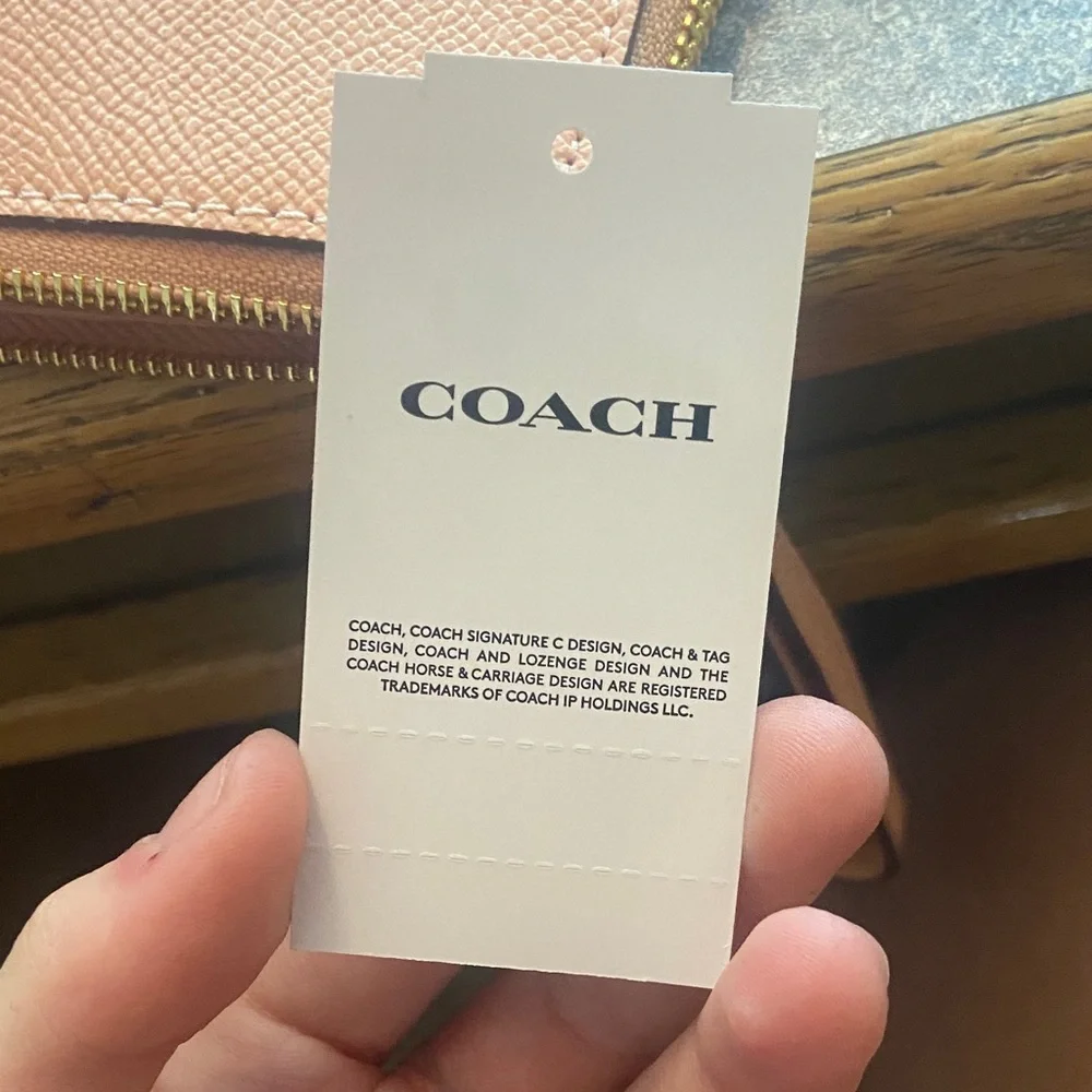 Coach Peach Wristlet - Picture 3 of 5